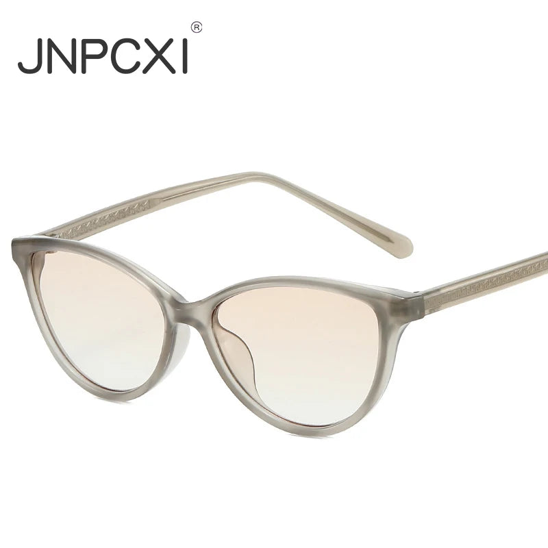 JNPCXI New 2026 Cat Eye Frame Oval Sunglasses Women Fashionable Luxurious Design Outdoor Street Style Men Travel Sun Glasses