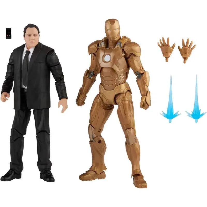 Original Hasbro Marvel Legends Series The Infinity SAGA Iron Man 3 Happy Hogan & Mark XXI  Action Toy Figure