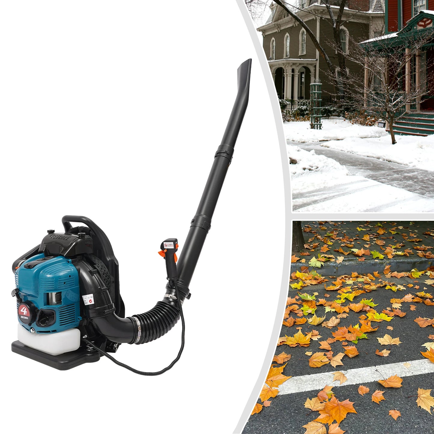 Gasoline Leaf Blower 4 Stroke Cordless Petrol Backpack Leaf Air-cooled Blower