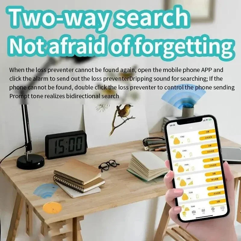 Mini Bluetooth 5.0 Tracker AntiLost Device Pet Kids Bag Wallet Smart Finder