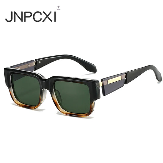 JNPCXI Ins Popular Fashion Square Women Luxury Sunglasses Shades UV400 Retro Men Punk Dark Blue Sun Glasses