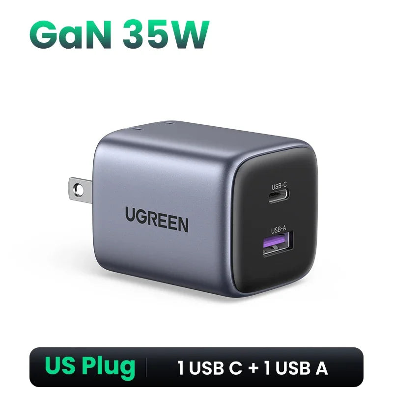 US Plug GaN 45W 20W USB Charger PD QC 3.0 Fast Quick Charger Iphone Samsung