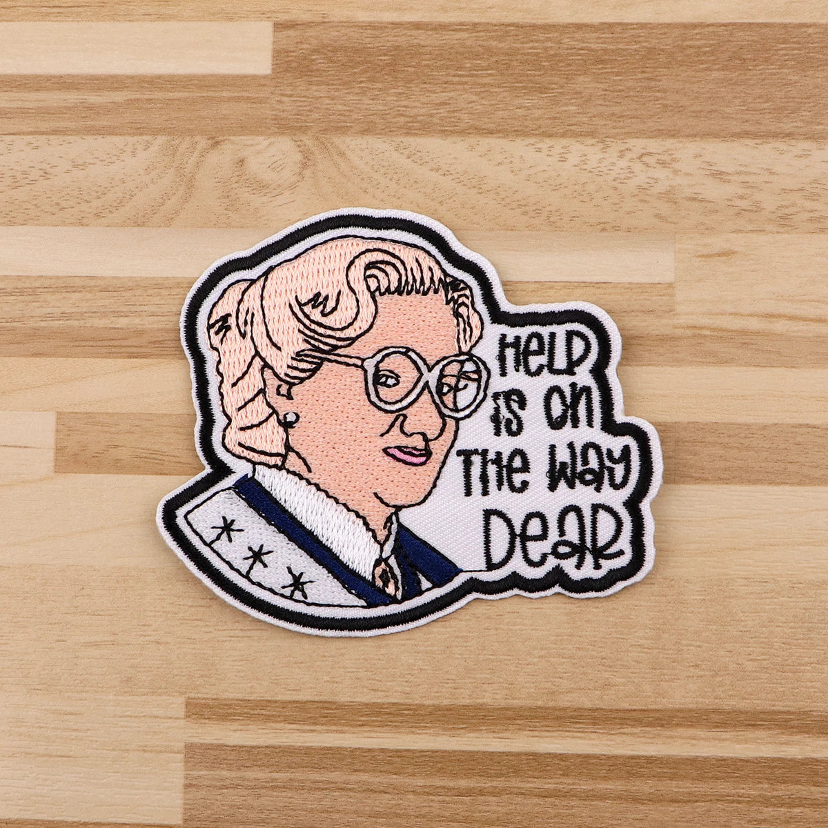 HELP IS ON THE WAY Embroidery Patch Funny Father Iron On Patches For Clothing Thermoadhesive Patches On Clothes DIY Sew Badges