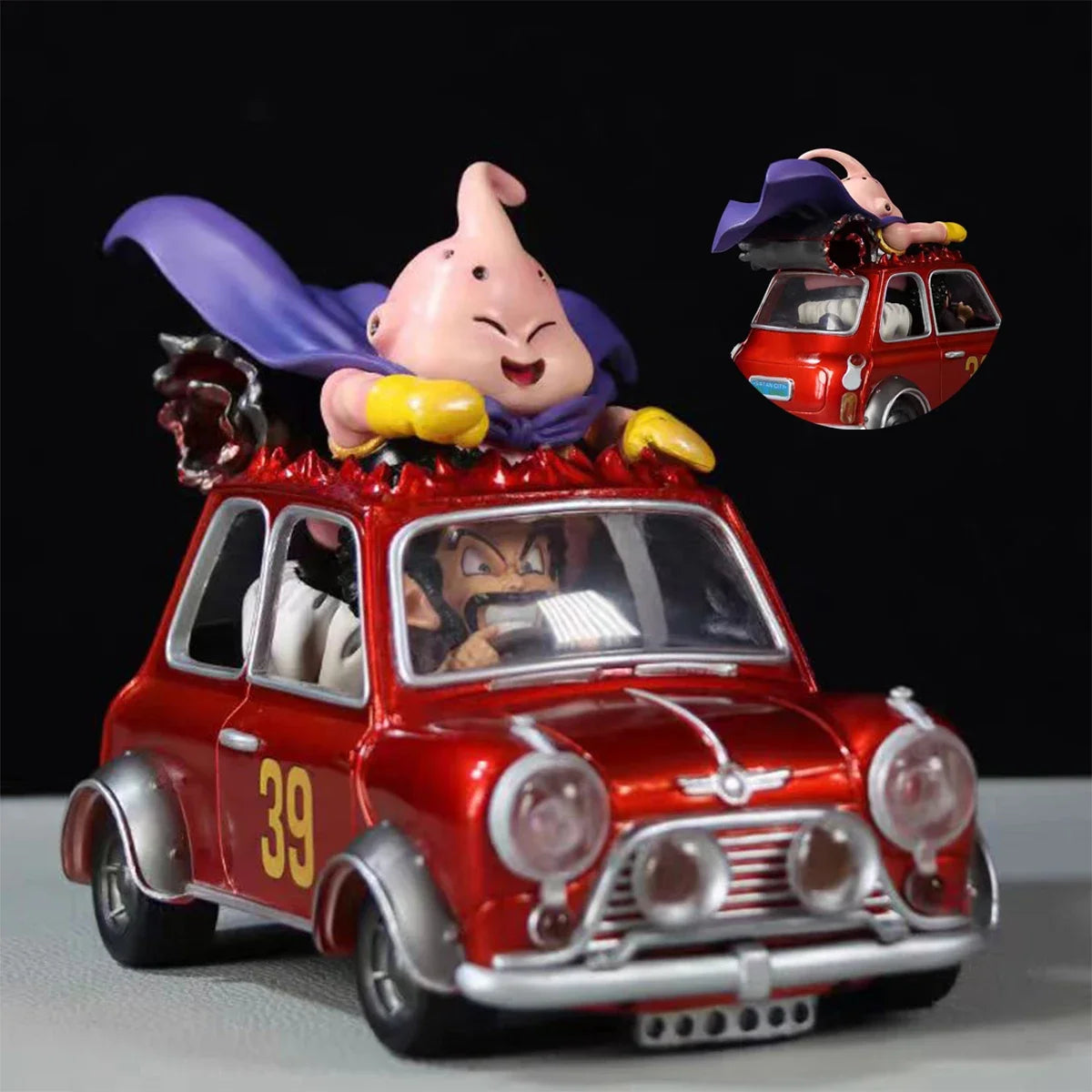 12cm Dragon Ball Z Fat Buu Anime Figure Majin Buu Figurine Mr. Satan Drive Car Pvc Statue Collectible Model Decoration Toys Gift