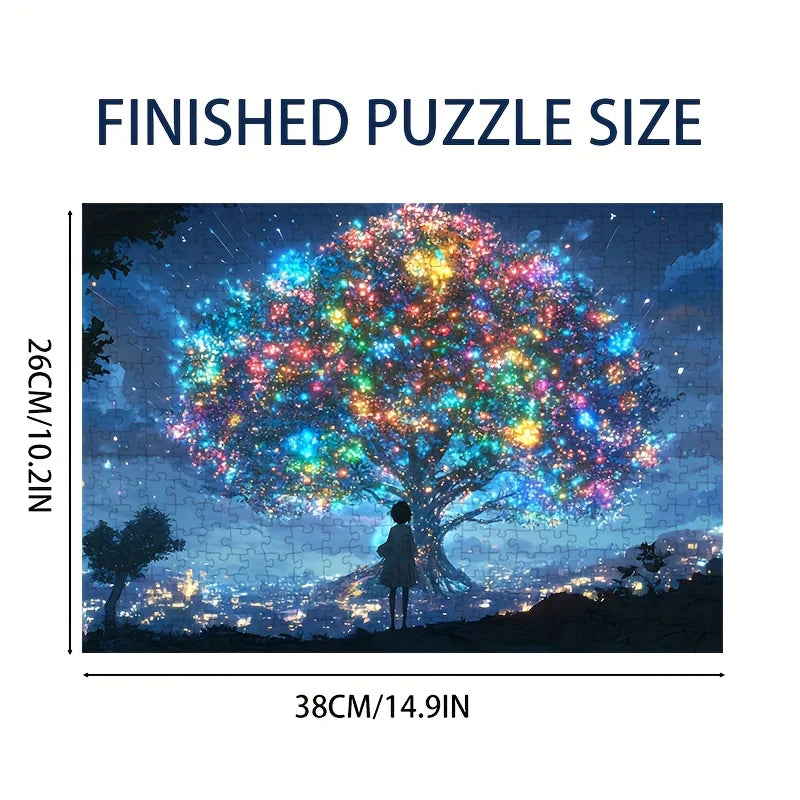 Mini Piece Small Size jigsaw Puzzle 1000 Pieces Tree of Life Art, 38x26cm,  for Home Decor & Spiritual Enthusiasts