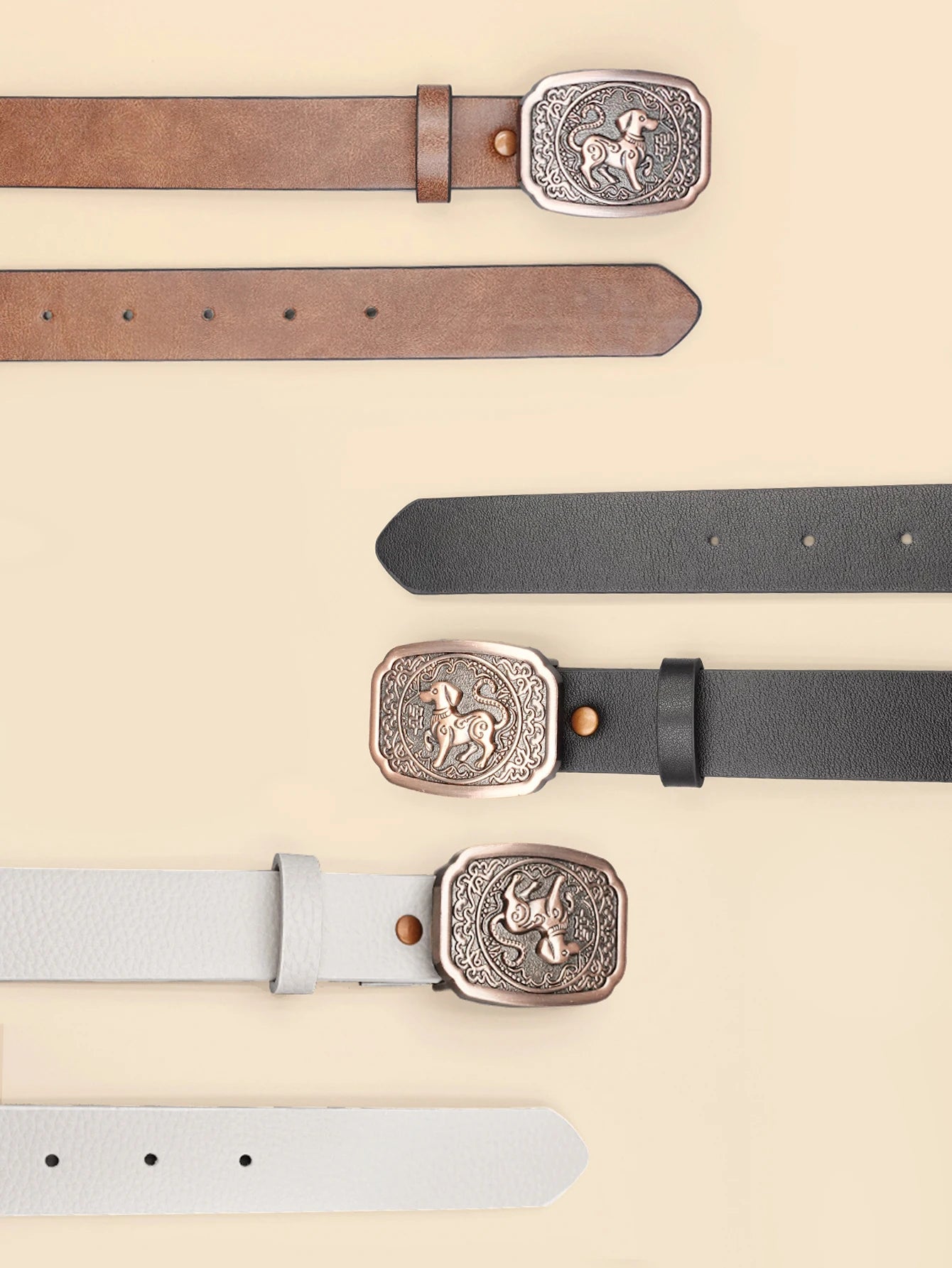 Y2K Street Style Belt - Antique Bronze Carved Buckle, Versatile Waistband for Daily Wear, Dates & Casual Outfits