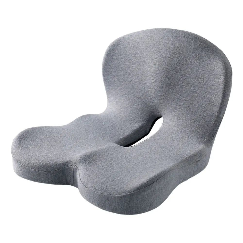 Gray2 Memory Foam L-Shaped Work Office Chair Cushion Lumbar Support Car Seat