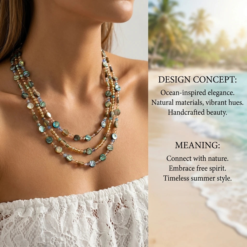 Colorful Beaded Long Necklace for Women Dopamine Style Sweater Chain Fashion Jewelry Party Accessories Gift