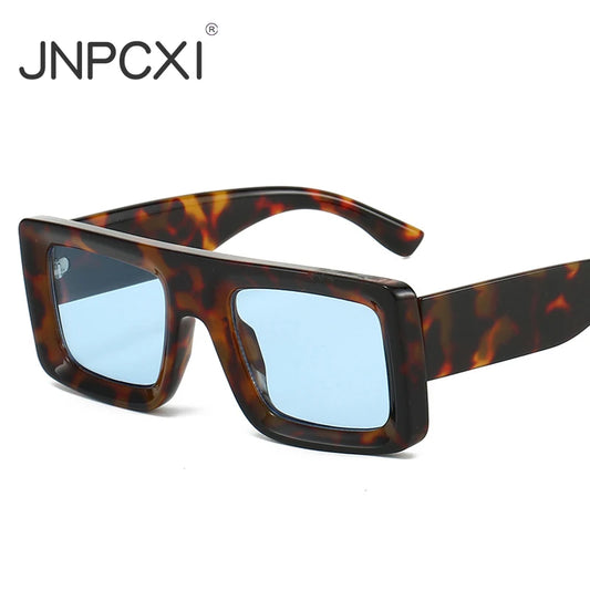 JNPCXI New Square Sunglasses Women Shades UV400 Retro Trending Rivets Men Gradient Sun Glasses