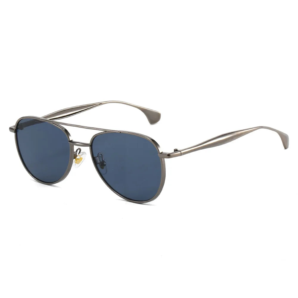 JNPCXI New Round Fashionable Men's Driving Sunglasses UV Protection Metal Frame Sun Glasses Women