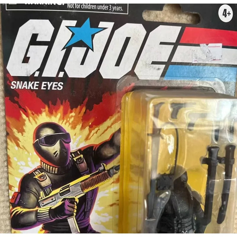 Original Hasbro G.I. Joe Classified Series Retro Collection Snake Eyes Anime Figure Toy Model Collection
