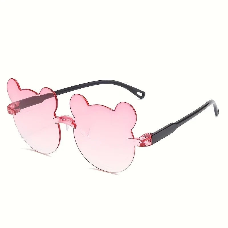 6/4 Cute Box and Bear Ear Cat Eye Shaped Fashionable Activity Glasses, Suitable for Pool Parties, Birthday Gifts