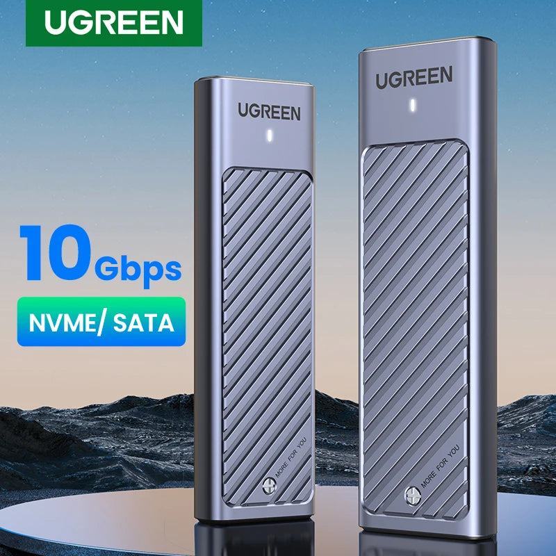 UGREEN M2 SSD Case M.2 NVMe SATA SSD Enclosure Adapter 10Gbps USB 3.2 Gen2 USB C