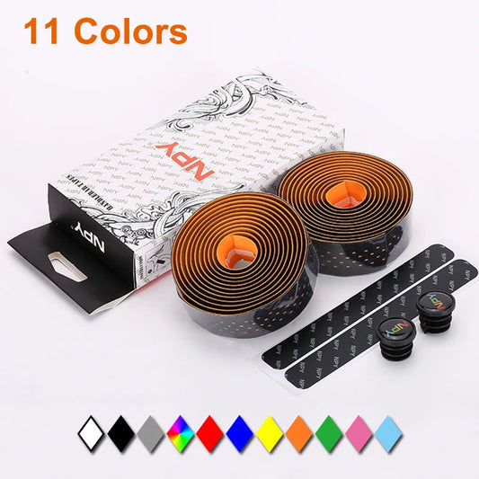 Breathable PU+EVA Gravel Handlebar Tape Shock Absorbing Bicycle Racing Shock Straps Road Bike Handle Belt Wrap Cycling Parts