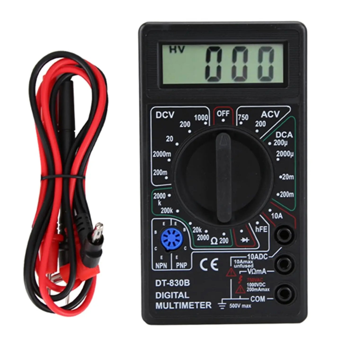 1/2pc Digital Multimeter Tester, DT830B Electrical Voltmeter Ammeter Portable Volt Multi Meter Car Battery Tester Circuit Tester