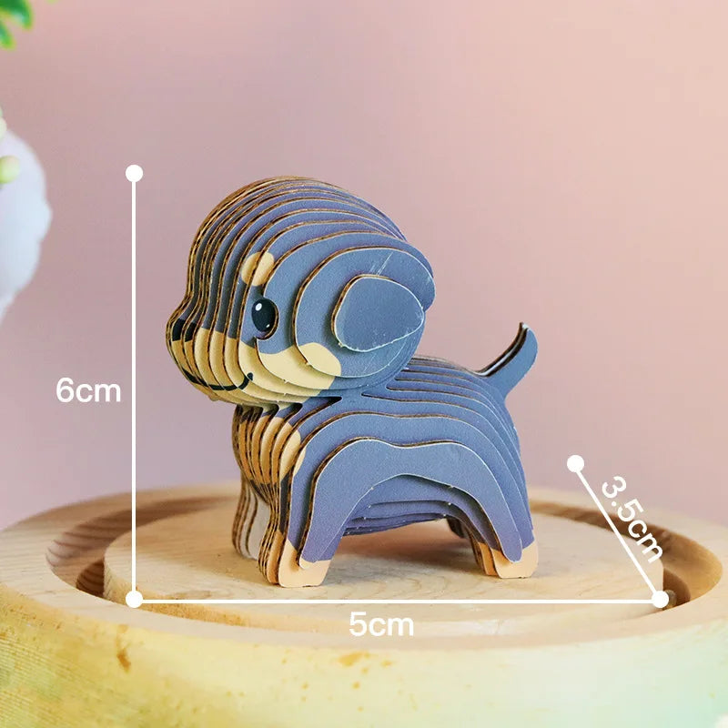 New 3D Cute Puppy Paper Jigsaw Puzzle Children's Home School Parent-child Interactive Game Puzzle Toys Educational Toys for Kids