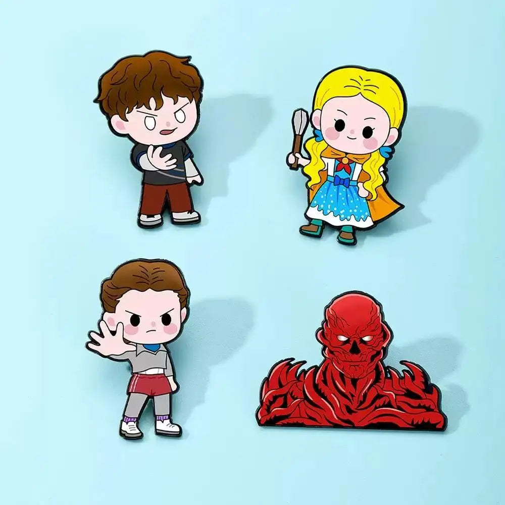 4PCS Cartoon Women's Brooches Men Lapel Pins Badge on Backpack Costume Accessories Jewelry Gifs Cute Q-version Cartoon Enamel Pi