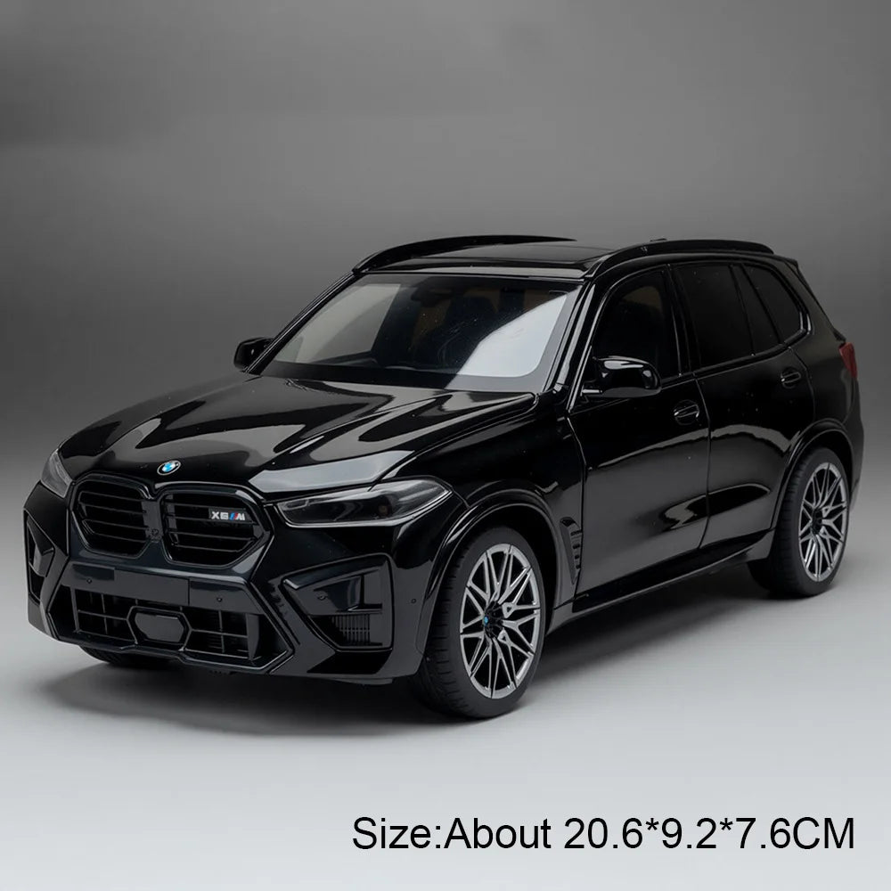 1:24 XT6 X5M Miniature Toy Diecast Alloy Model Car Front Wheel Steering with Sound Light Pull Back Vechie Exquisite Collectibles