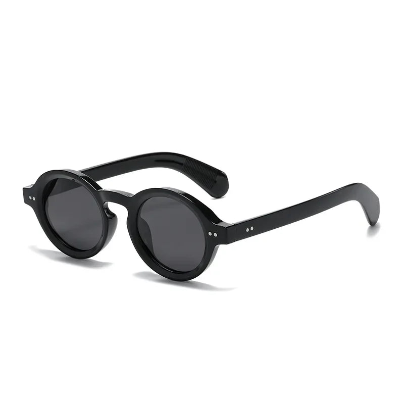 JNPCXI Retro Round Women Sunglasses Fashion Rivets Decoration Men Punk Polarized Lens Shades UV400 Sun Glasses