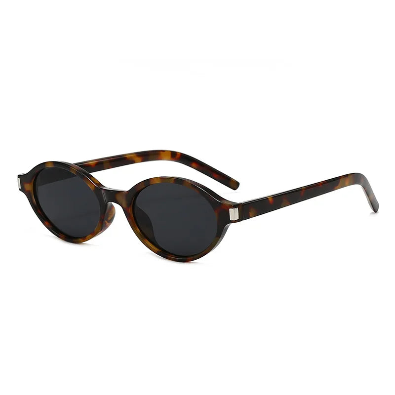 JNPCXI New Oval Sunglasses for Women Retro Trendy Personality New 2025 Model Fashionable Sun Glasses