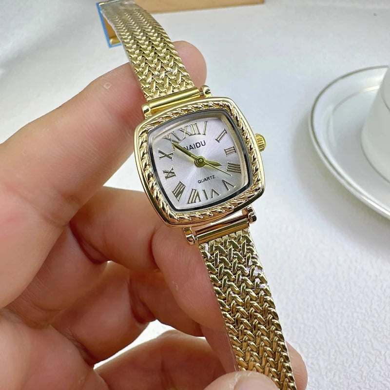 Famous Brand Women Watch Fashion Luxury Gift Ladies Gold Quartz Watch Stainless Steel Strap Wristwatches Relojes Para Mujer