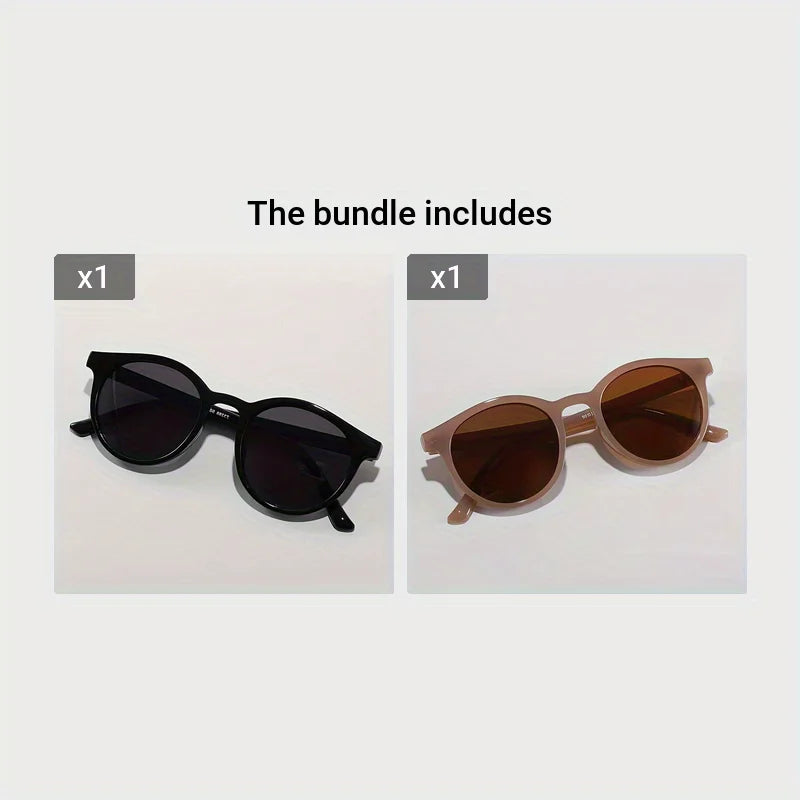 1 Pair of Round Frame Glasses for Women and Men - Classic Retro Style Perfect for Street Fashion Parties Festivals and Events