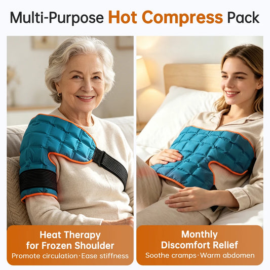 Shoulder Brace Belt Self-absorbing Water Reusable Ice Pack Shoulder Hot & Ice Compress Pad for Pain Relief Sports Injuries Care