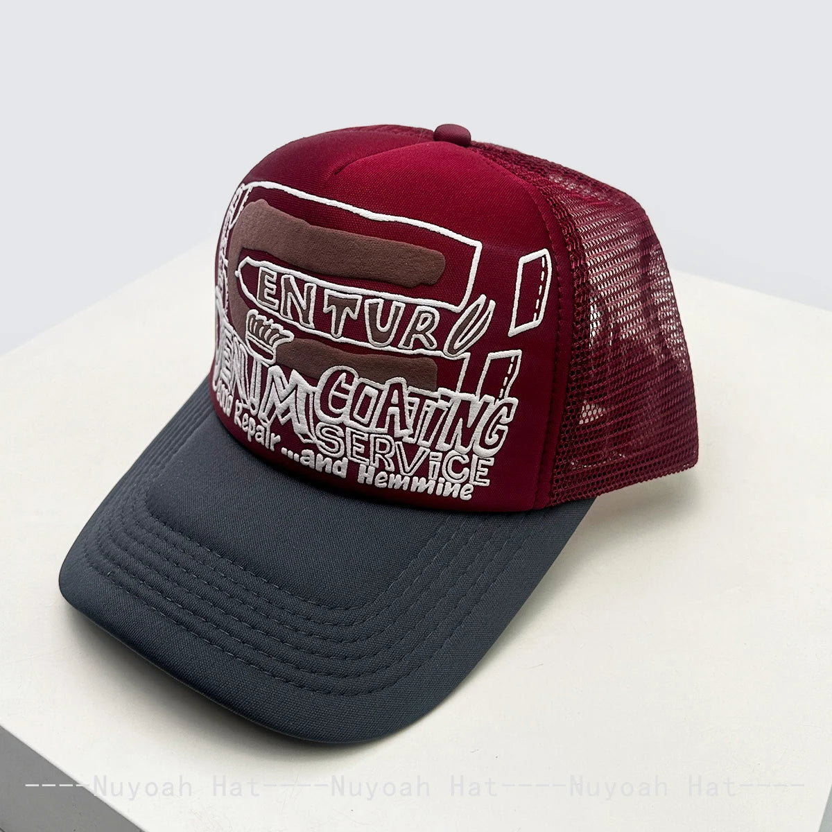 New Unisex American Style 3D Printed Letter Baseball Hats Sunshade Personal Breathable Color Block Trucker Caps Versatile Mesh
