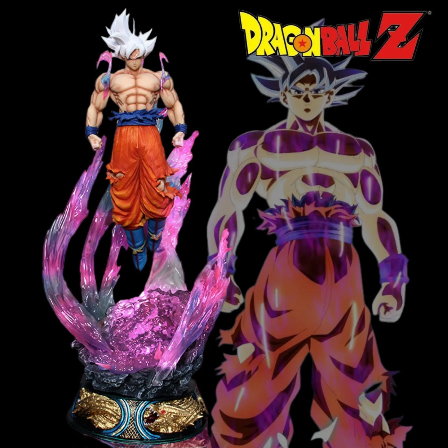 10" Dragon Ball Super Saiyan Son Goku Figure PVC Model Statue Collectible Scene
