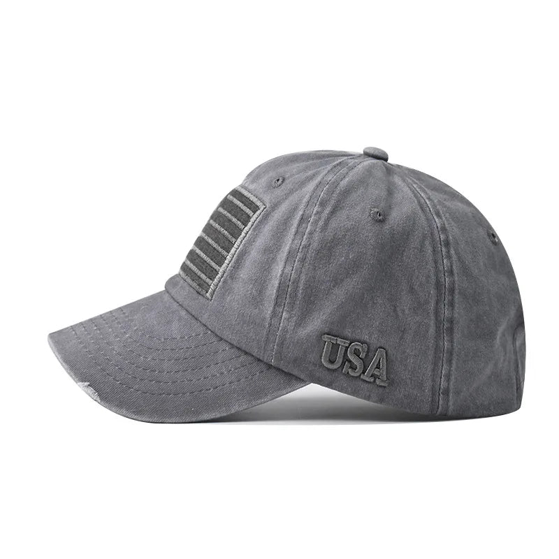 CNTANG 2024 Summer Men's Baseball Cap Fashion Cotton American Flag Sun Hat Snapback Outdoor Casual Premium Hip Hop Caps For Men