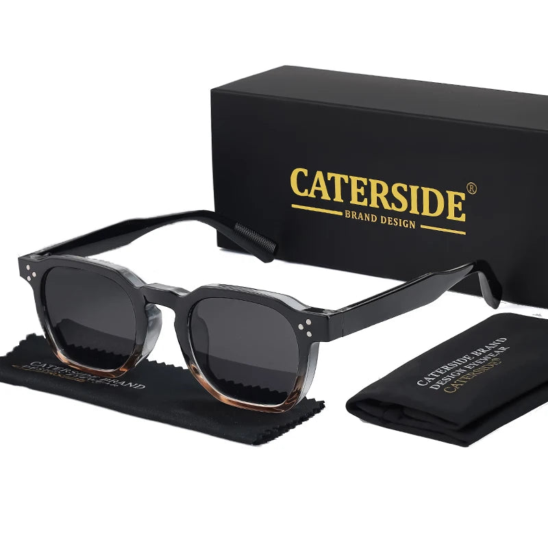 CATERSIDE Retro Square Sunglasses Men Punk Fashion Brand Sun Glasses for Women Travel Party UV400 Summer Style Lunette De Soleil