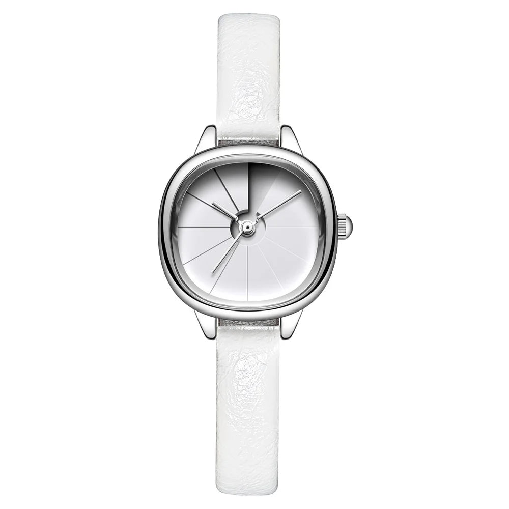GEDI Vintage Watch Woman Fashion Microfiber Leather Strap Quartz Watches Waterproof Elegant Temperament Niche Women Gifts