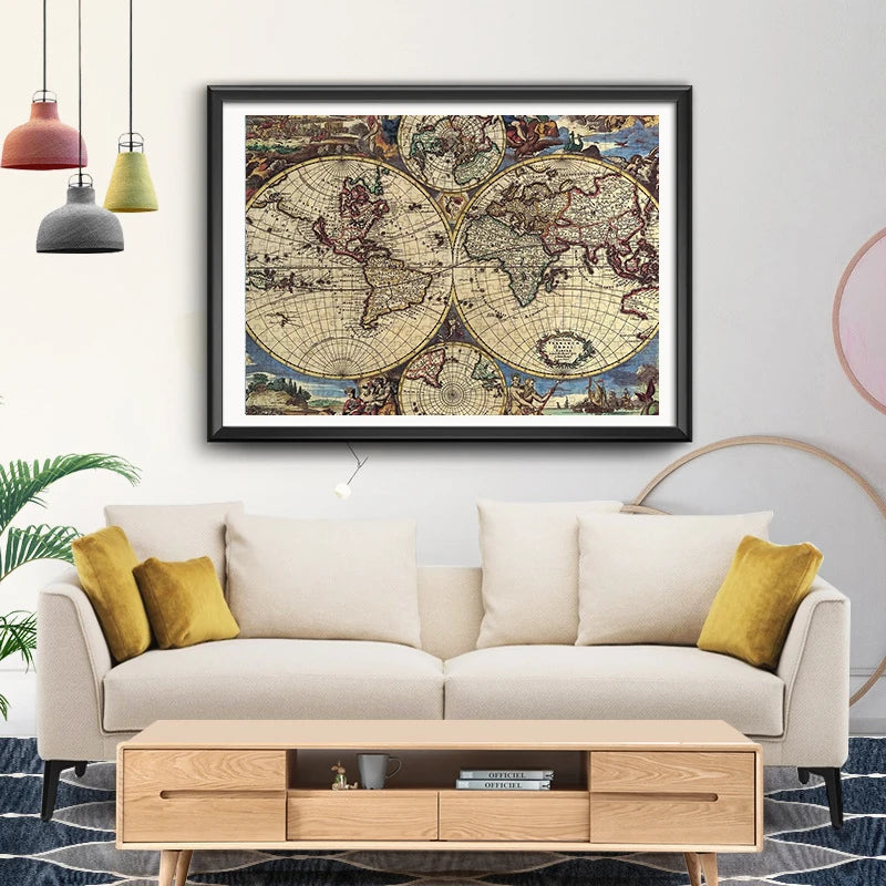 1000pcs Puzzle Paper Toys Ancient Map Famous Paintings 1000 Pieces Jigsaw Puzzle Children Gift Adult Educational Puzzle