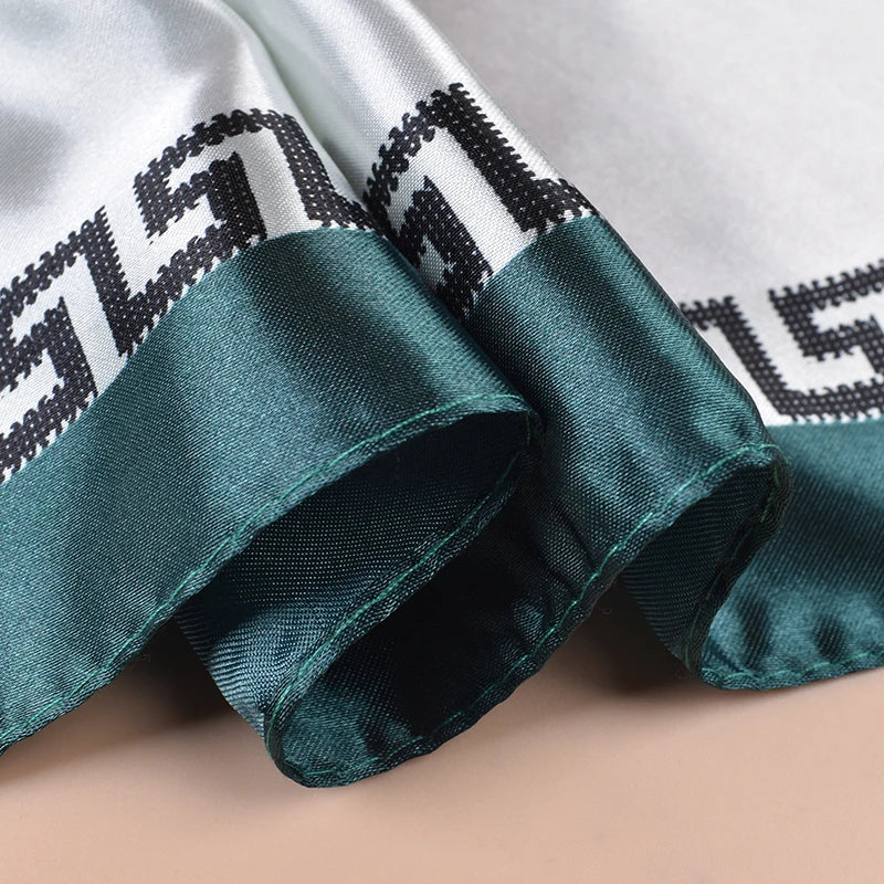 1PC Women's Summer Beach Accessory Fashion Satin Square Scarf 90*90inch Multi-use Headscarf Party Use Versatile Hair Towel