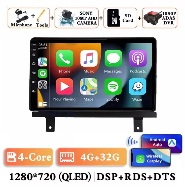 Android 15 Wireless Carplay Auto Car Radio For BAIC Beiqi Beijing X3 X5 2019 2020 2021 Multimedia Player GPS Navigation 4G+WIFI