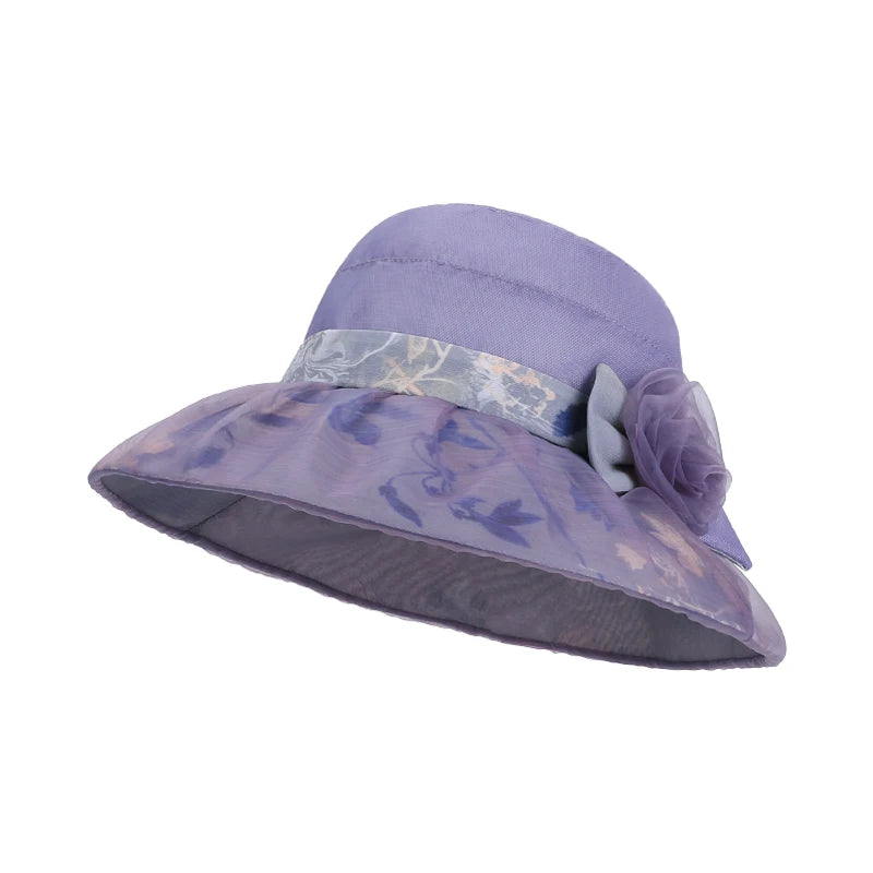 6185-New summer women's outdoor fashionable stylish mom's sun protectionhatwithmeshfabric,breathablelargebrim, fishermanstylehat