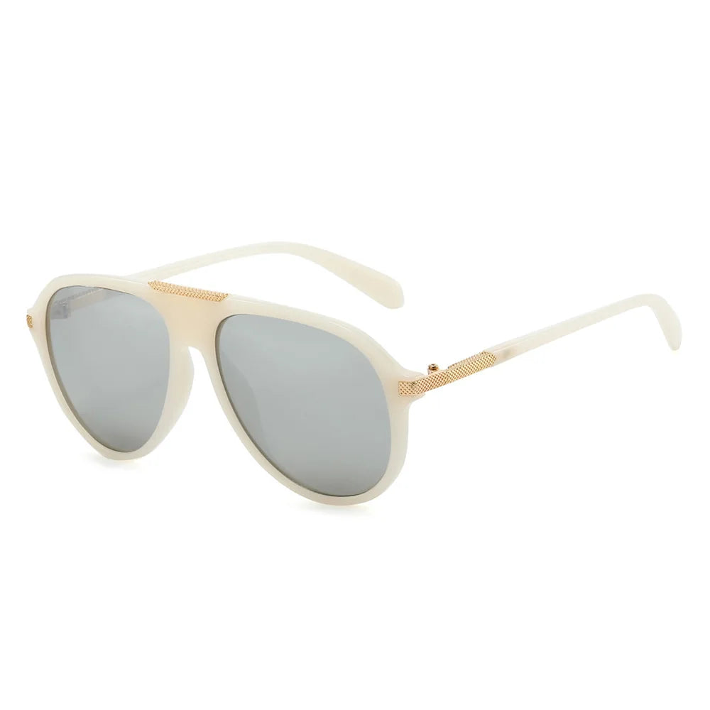 JNPCXI New Pilot Sunglasses Women Fashion Gradient Mirror Shades UV400 Retro Jelly Color Trending Men Outdoor Sun Glasses