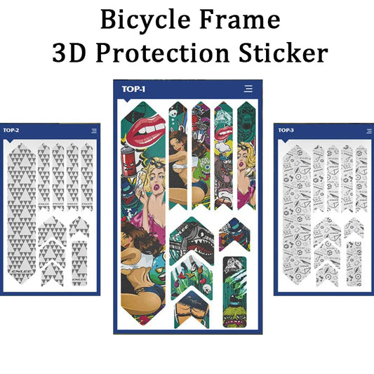 ENLEE 3D Bike Frame Protection Stickers Wear-Resistant Bicycle Fork Sticker Waterproof Protector Cycling Paster Guard Cover