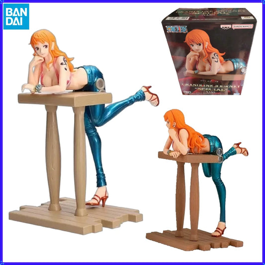【IN STOCK】Original Banpresto Grandline Journey Special One Piece Nami Lying Pose 15cm Figure Collectible Model Toy Gift