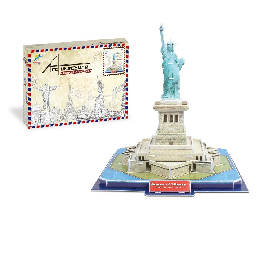DIY Paper 3D Puzzle Model World Attractions Construction Children's DIY Intellectual Development Educational Toys for Kids