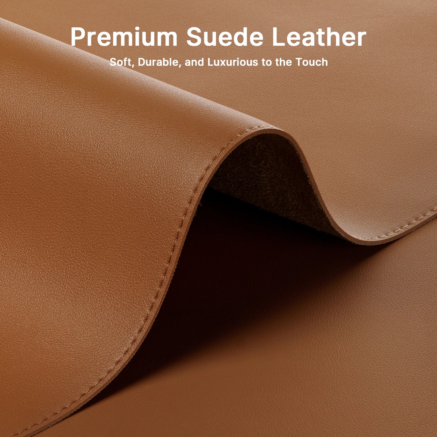 Desk Pad Protector, Mouse Pad, Office Desk Mat, Non-Slip with Stitched Edges PU Leather Desk Blotter for Office Home School