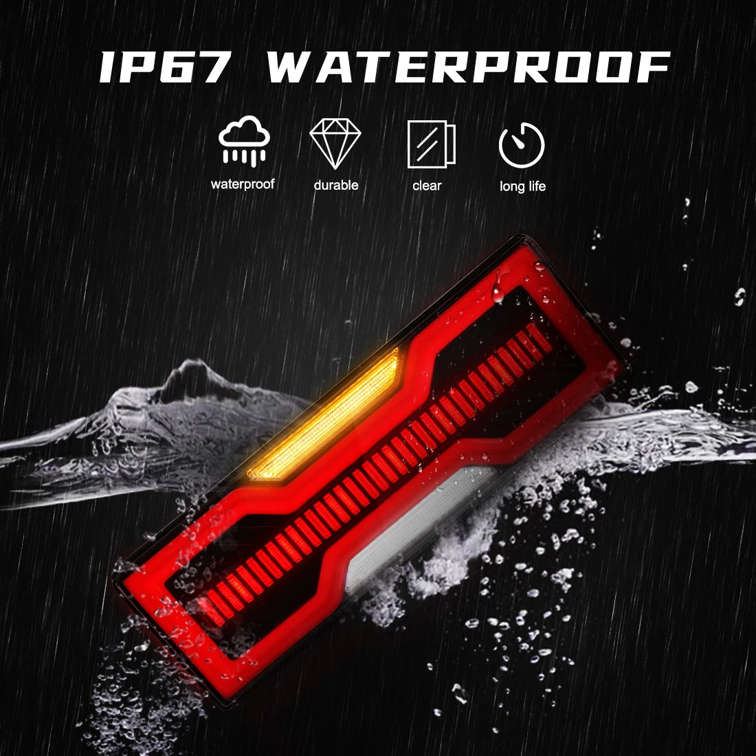 2PCS LED Tail Lights For Toyota Land Cruiser 70 Series FJ75 LC79 Rear Driving Reverse Brake Dynamic Turn Signal Lamps Taillights