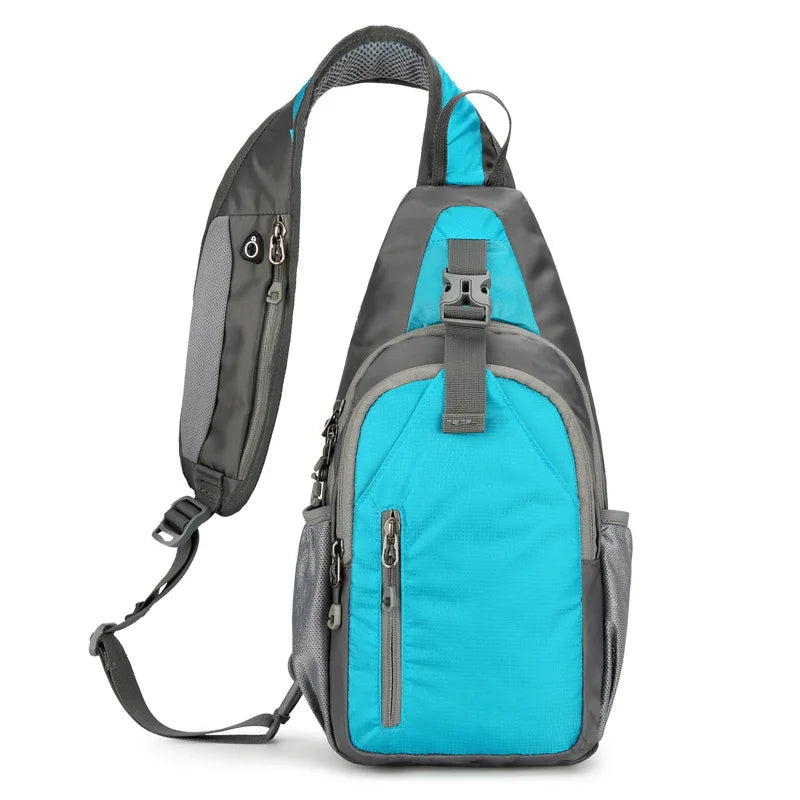 Outdoor Leisure Shoulder Chest Bag, Sports Waterproof Backpack, Suitable for Both Men and Women, Mobile Phone Storage Bag