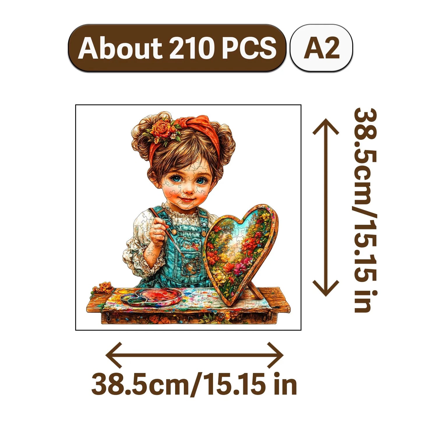 Children and The Queen Wooden Jigsaw Puzzle Wood Home Decor Painting Christmas and Halloween Gift Toy for Teen and Kid