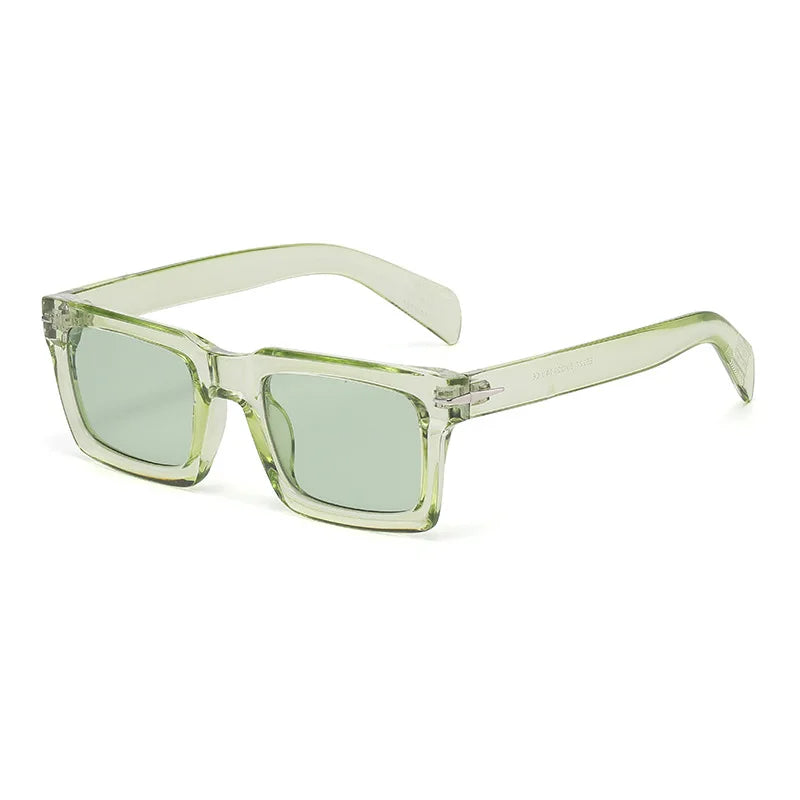 JNPCXI New Square Sunglasses Women Retro Rivets Shades UV400 Clear Lens Frame Sun Glasses