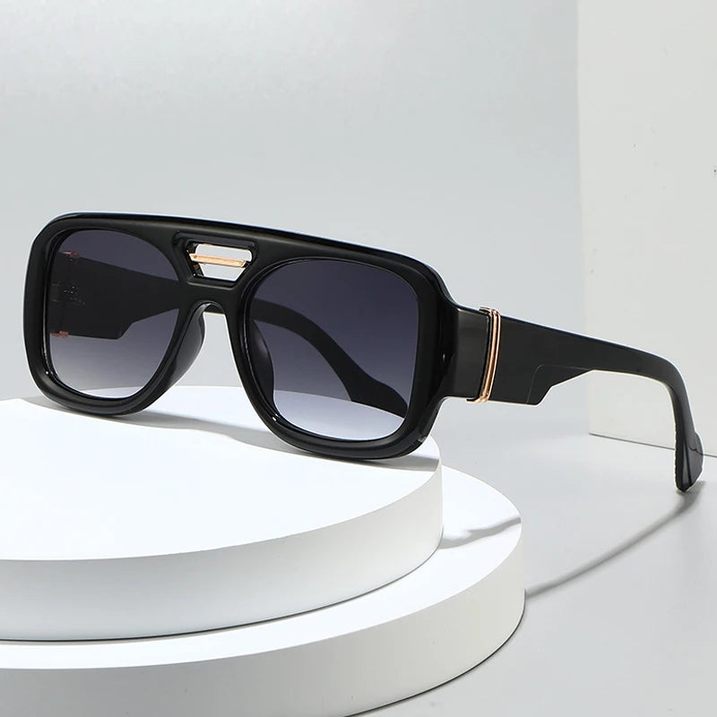 JNPCXI Fashion Square Sunglasses Women Fashion Brand Design Retro Blue Gradient Shades UV400 Men Punk Sun Glasses