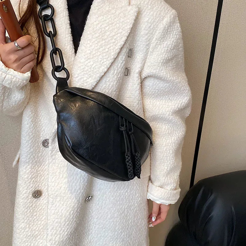 Fashion Soft Leather Waist Bag Ladies Fanny Pack High Quality Shoulder Belt Purse Bags Fashion Designer Crossbody Chest Bags