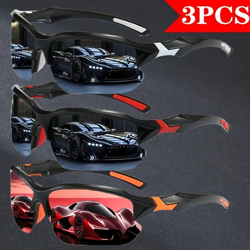 3 Pairs of Fashionable Colored Lens Glasses, Suitable for Daily Wear and Photography - Ideal Gift Choice