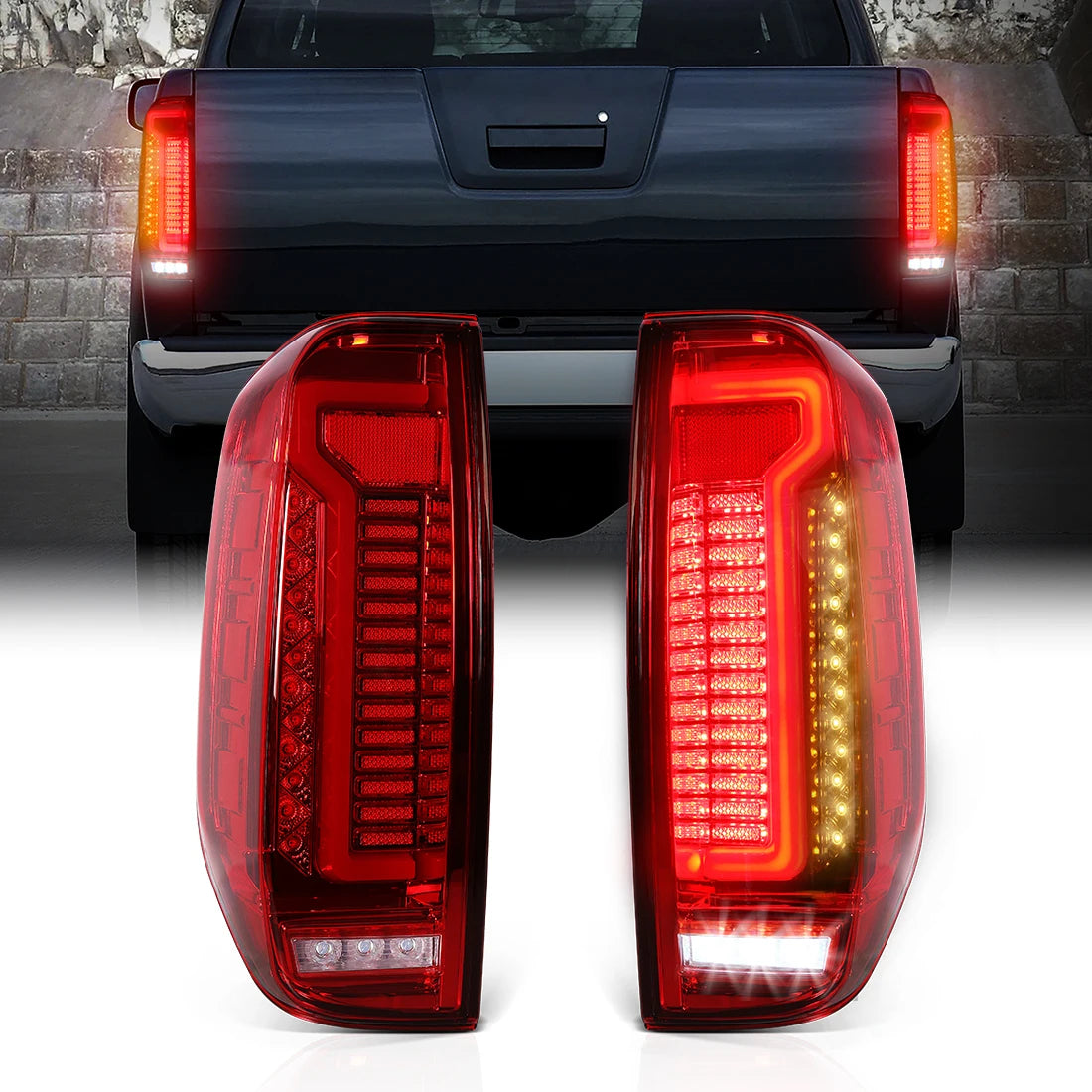 For Nissan Navara NP300 2005 2006 2007 - 2010 2011 2012 2013 2014 Car Tail Lamps LED Brake Turn Signal Reverse Taillights 12V
