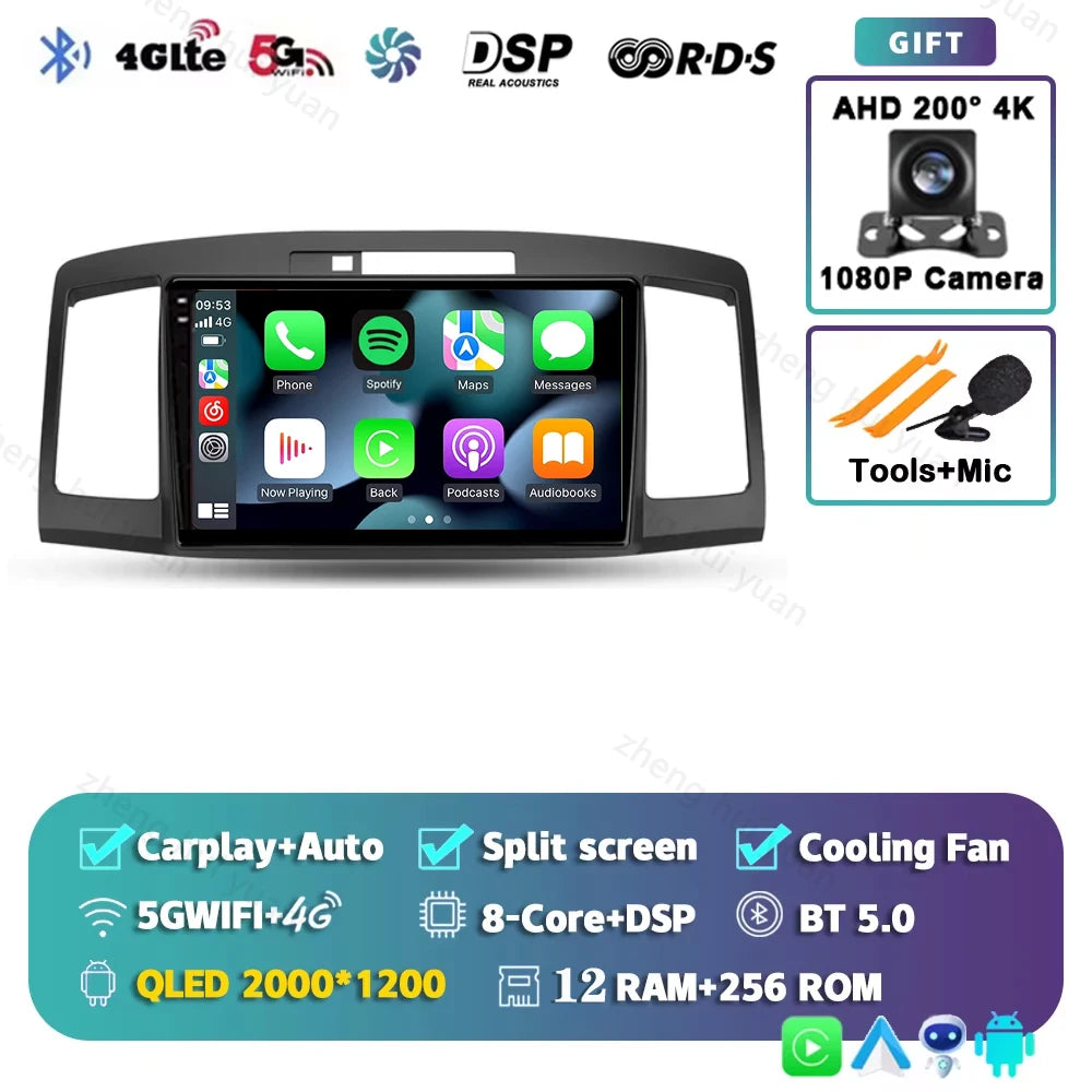 Android 15 CarPlay Auto For Toyota Allion Premio T240 2001 - 2007 Car Radio Multimedia navigation video DVD Autoradio Stereo gps